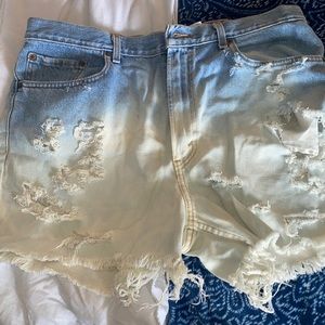 Levi’s distressed shorts